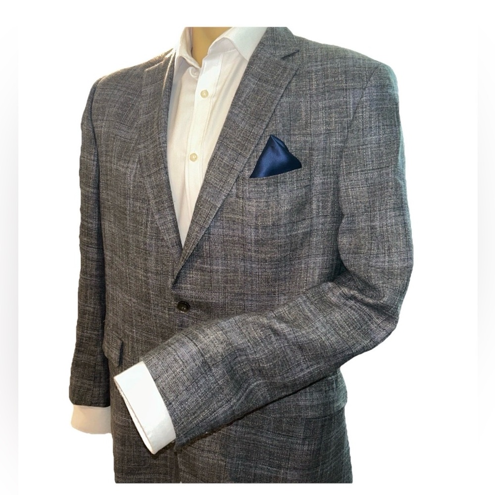 Jack Víctor Exclusive Valuto Blazer Size 42 L Made In Canada Italy Woven